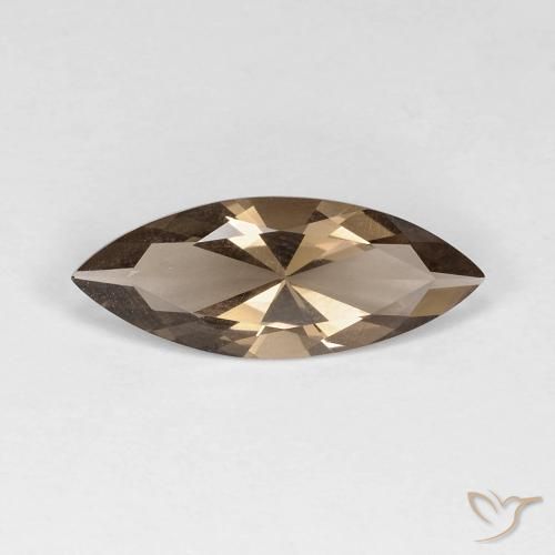 2.67ct Натуральный Светло-коричневый Дымчатый кварц, Маркиза, Чистота VS