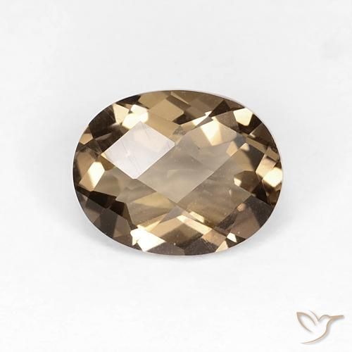 2.45ct Натуральный Мокко Браун Дымчатый кварц, Овал, VVS-VS