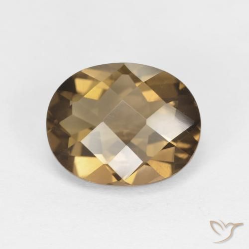 2.35ct Натуральный Светло-кофейный коричневый Дымчатый кварц, Овал, Чистота VVS