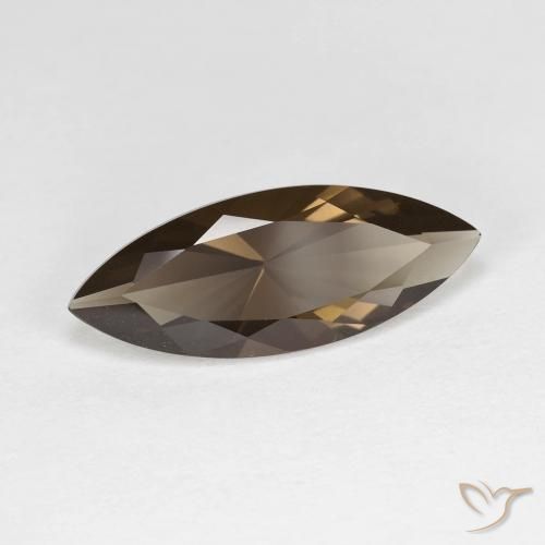 2.94 карата, натуральный Шоколадно-коричневый Дымчатый кварц, Маркиза, Чистота VVS