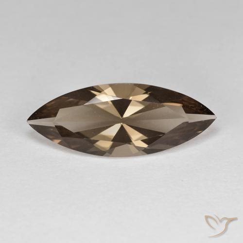 3.10ct Натуральный Теплый коричневый Дымчатый кварц, Маркиза, Чистота VVS