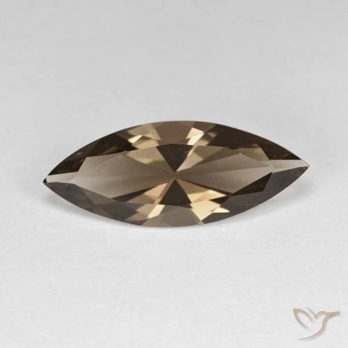 2.52ct Натуральный Теплый коричневый Дымчатый кварц, Маркиза, Чистота VVS