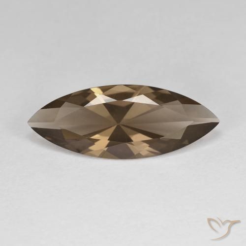 2.74ct Натуральный Теплый коричневый Дымчатый кварц, Маркиза, Чистота VVS