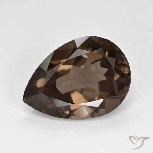 6.21ct Натуральный Имбирный пряник коричневый Дымчатый кварц, Форма груши, Чистота VVS