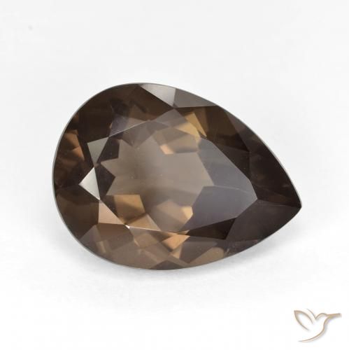 6.12ct Натуральный Теплый коричневый Дымчатый кварц, Форма груши, VVS-VS
