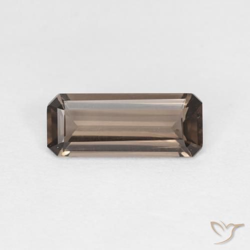0.86 карата, натуральный Medium Dark-Brown Дымчатый кварц, Октагон / Изумрудная Огранка, Чистота VVS