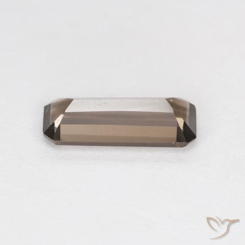 0.86 карата, натуральный Medium Dark-Brown Дымчатый кварц, Октагон / Изумрудная Огранка, Чистота VVS