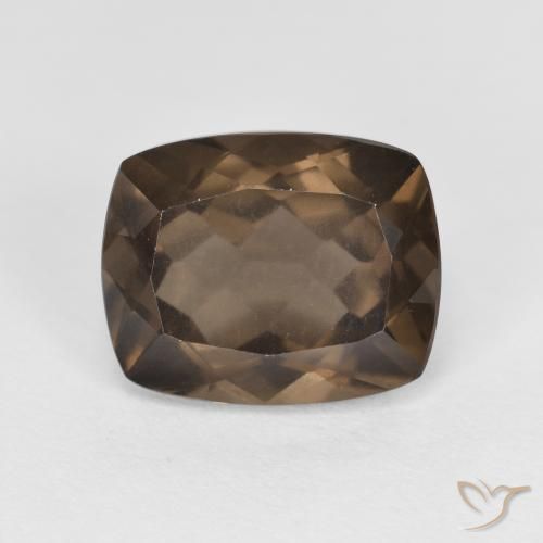 3.06ct Натуральный Шоколадно-коричневый Дымчатый кварц, Подушка, Чистота VS