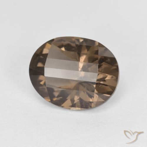 2.47ct Натуральный Светлый мокко Дымчатый кварц, Овал, Чистота VS