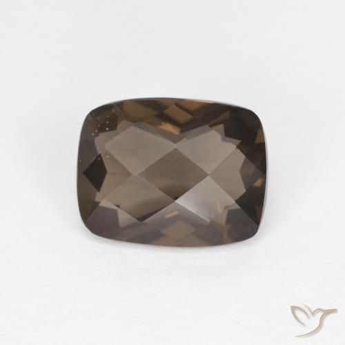 1.93ct Натуральный Коричневый Дымчатый кварц, Подушка, VVS-VS