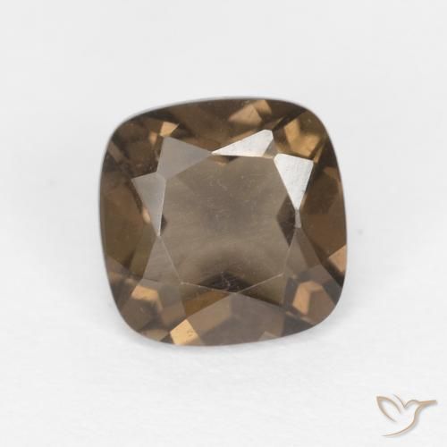 0.90ct Натуральный Светло-коричневый Дымчатый кварц, Подушка, VVS-VS