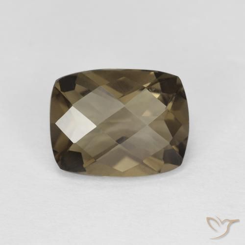 1.90ct Натуральный Коричневый Дымчатый кварц, Подушка, Чистота VVS