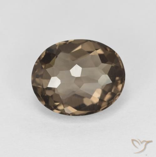 2.21ct Натуральный Светло-коричневый Дымчатый кварц, Овал, Чистота VVS