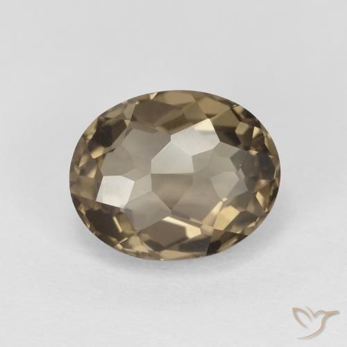 2.23ct Натуральный Нейтральный коричневый Дымчатый кварц, Овал, Чистота VVS