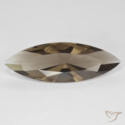 6.36ct Натуральный Medium Light-Brown Дымчатый кварц, Маркиза, Чистота VVS