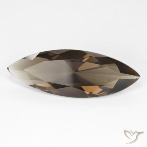 6.35 карата, натуральный Medium Light-Brown Дымчатый кварц, Маркиза, Чистота VVS