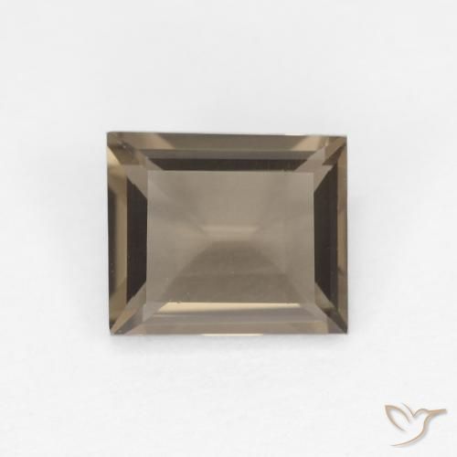 0.86ct Натуральный Теплый коричневый Дымчатый кварц, Огранка Багет, Чистота VVS