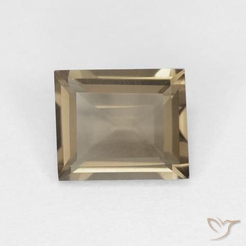 0.92ct Натуральный Medium Light-Brown Дымчатый кварц, Огранка Багет, Чистота VVS
