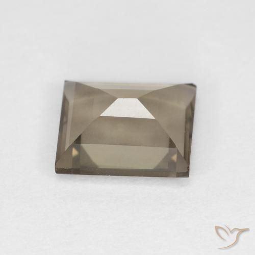 0.92 карата, натуральный Medium Light-Brown Дымчатый кварц, Огранка Багет, Чистота VVS