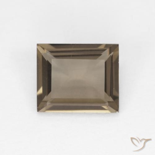 0.85ct Натуральный Светло-коричневый коричневый Дымчатый кварц, Огранка Багет, Чистота VVS