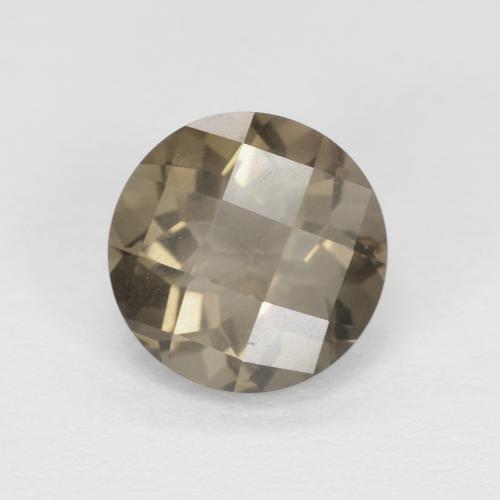 1.22ct Натуральный Medium Light-Brown Дымчатый кварц, Круглый, Чистота VVS