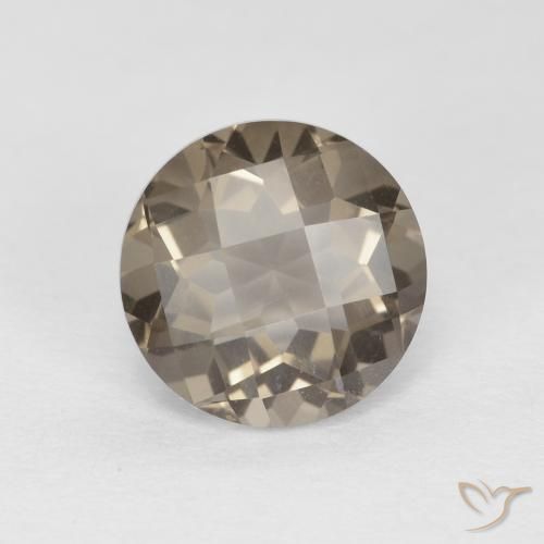 1.26ct Натуральный Светло-коричневый Дымчатый кварц, Круглый, Чистота VVS