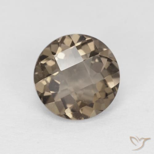 1.27ct Натуральный Умбер Браун Дымчатый кварц, Круглый, Чистота VVS