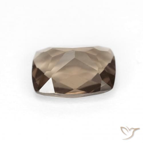 1.82 карата, натуральный Medium Light-Brown Дымчатый кварц, Подушка, Чистота VVS
