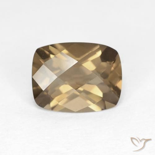 1.75ct Натуральный Теплый коричневый Дымчатый кварц, Подушка, Чистота VVS
