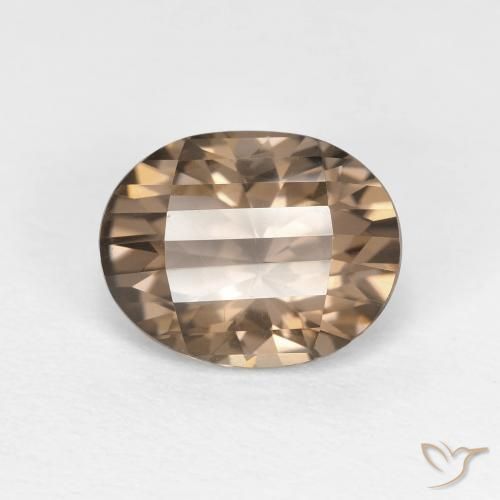 2.51ct Натуральный Светлый мокко Дымчатый кварц, Овал, Чистота VVS