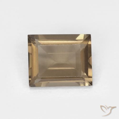 0.88ct Натуральный Medium Light-Brown Дымчатый кварц, Огранка Багет, Чистота VVS