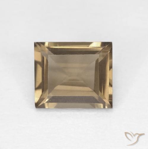 0.89ct Натуральный Светлый мокко Дымчатый кварц, Огранка Багет, Чистота VVS