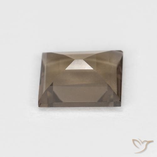 0.87 карата, натуральный Medium Light-Brown Дымчатый кварц, Огранка Багет, Чистота VVS