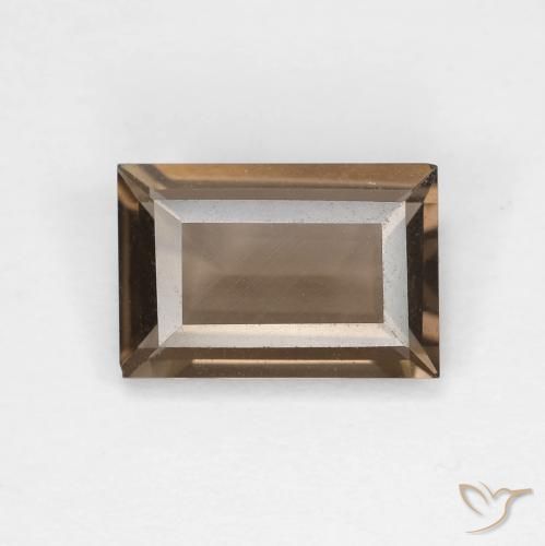 1.36ct Натуральный Светло-коричневый Дымчатый кварц, Огранка Багет, Чистота VVS