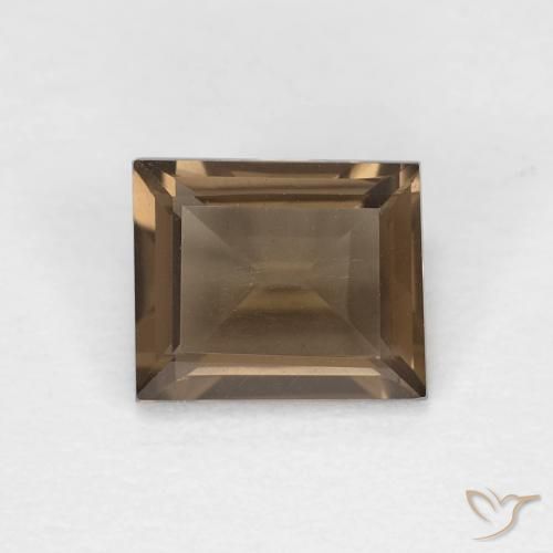 0.87ct Натуральный Светлый мокко Дымчатый кварц, Квадрат, Чистота VVS