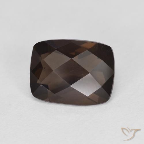 1.97ct Натуральный Темно-коричневый Дымчатый кварц, Подушка, Чистота VS