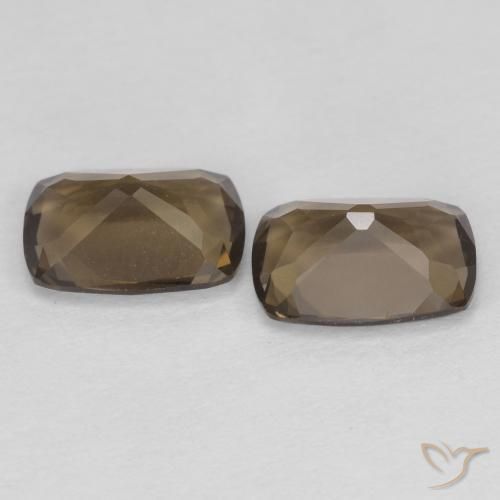 1.65 карата, натуральный Medium Light-Brown Дымчатый кварц, Подушка, Чистота VVS