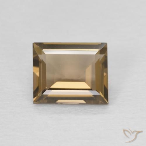 0.91ct Натуральный Светлый мокко Дымчатый кварц, Огранка Багет, Чистота VVS