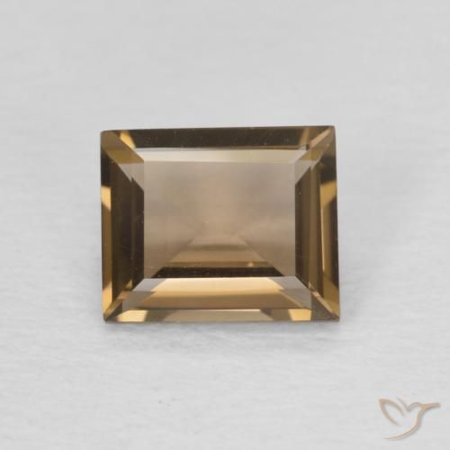 0.87ct Натуральный Medium Dark-Brown Дымчатый кварц, Огранка Багет, Чистота VVS