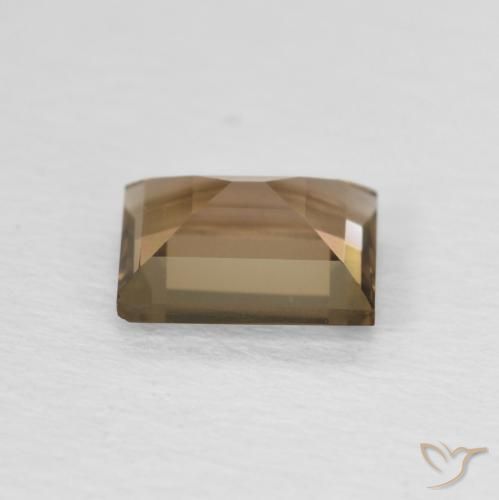 0.87 карата, натуральный Medium Dark-Brown Дымчатый кварц, Огранка Багет, Чистота VVS