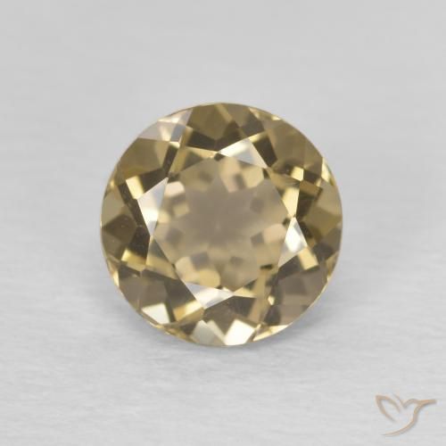 1.26ct Натуральный Умбер Браун Дымчатый кварц, Круглый, Чистота VVS