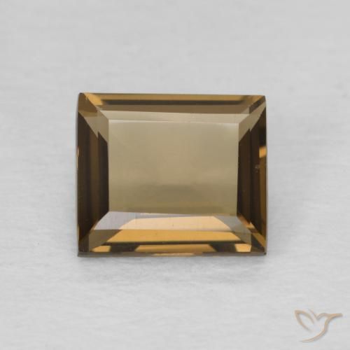 0.85ct Натуральный Medium Dark-Brown Дымчатый кварц, Огранка Багет, Чистота VVS