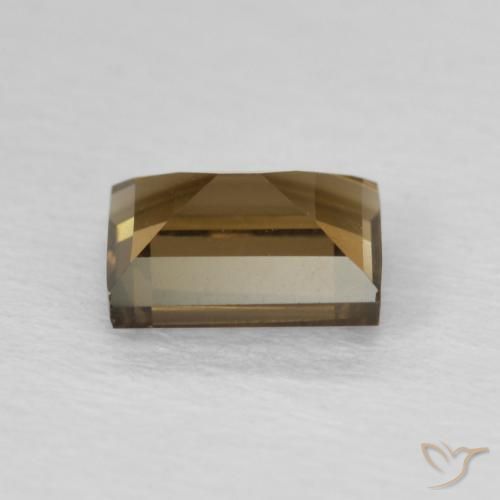 0.85 карата, натуральный Medium Dark-Brown Дымчатый кварц, Огранка Багет, Чистота VVS