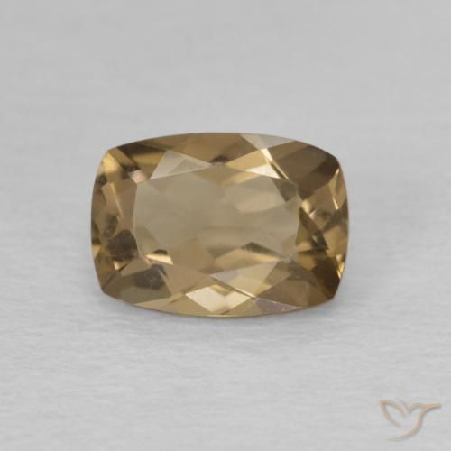 0.90ct Натуральный Теплый коричневый Дымчатый кварц, Подушка, Чистота VVS