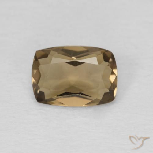 0.81ct Натуральный Мокко Браун Дымчатый кварц, Подушка, Чистота VVS