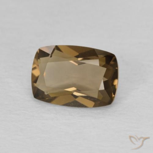 0.81 карата, натуральный Medium Dark-Brown Дымчатый кварц, Подушка, Чистота VVS