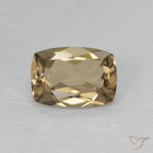 0.81ct Натуральный Теплый коричневый Дымчатый кварц, Подушка, Чистота VVS