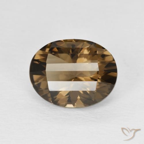 2.58ct Натуральный Имбирный пряник коричневый Дымчатый кварц, Овал, VVS-VS