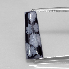 3.20 карата, натуральный Снежинка Снежинка Обсидиан, Необычная форма, Непрозрачный