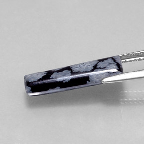 3.20 карата, натуральный Снежинка Снежинка Обсидиан, Необычная форма, Непрозрачный